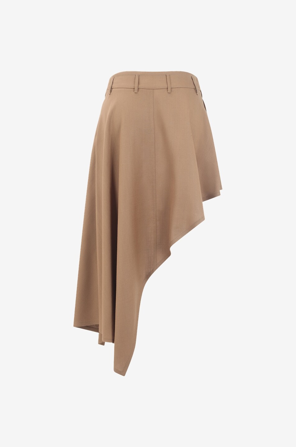 STELLA McCARTNEY Asymmetrischer Rock mit Grain de Poudre-Textur Damen BRAUN 2