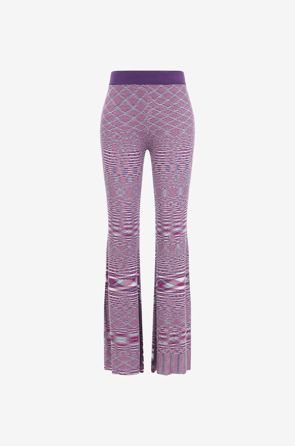 Pantalon évasée en maille de soie