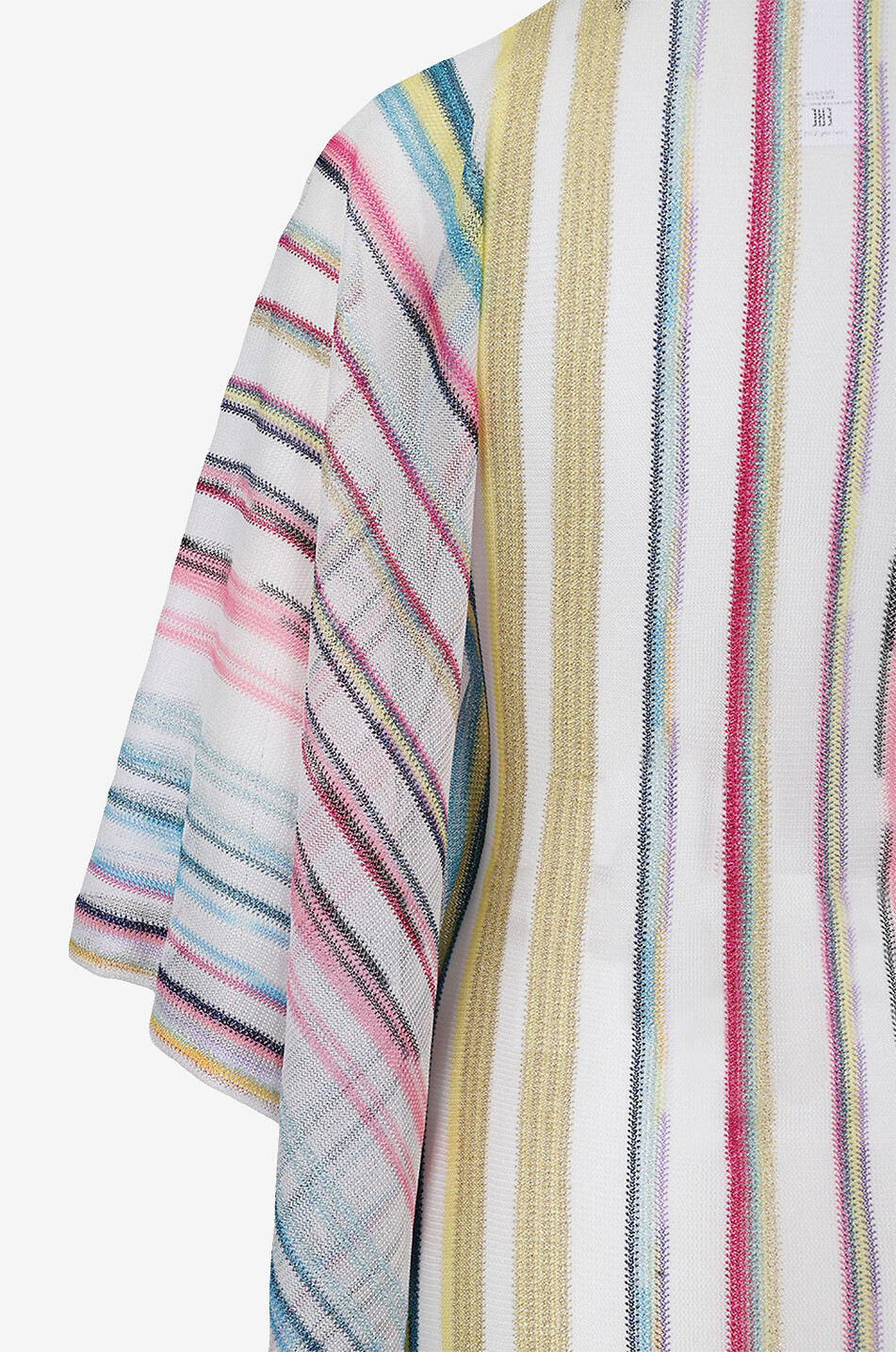 MISSONI Poncho de plage en maille ajourée rayée scintillante Femme MULTICOLORE 3