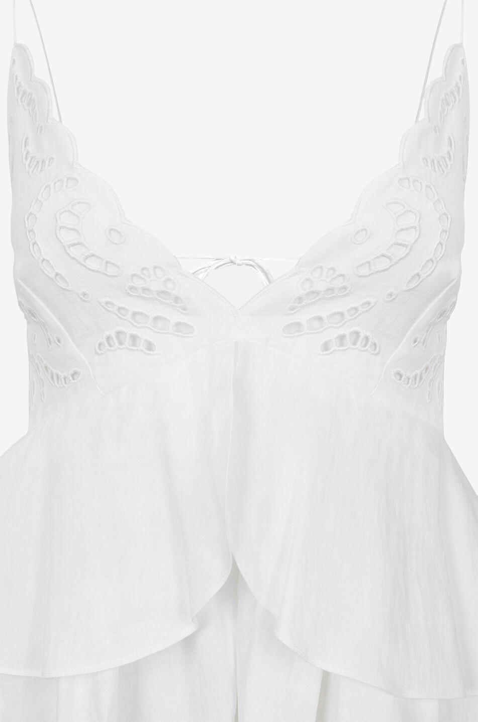 STELLA McCARTNEY Hearts strappy openwork embroidered dress Women WHITE 3