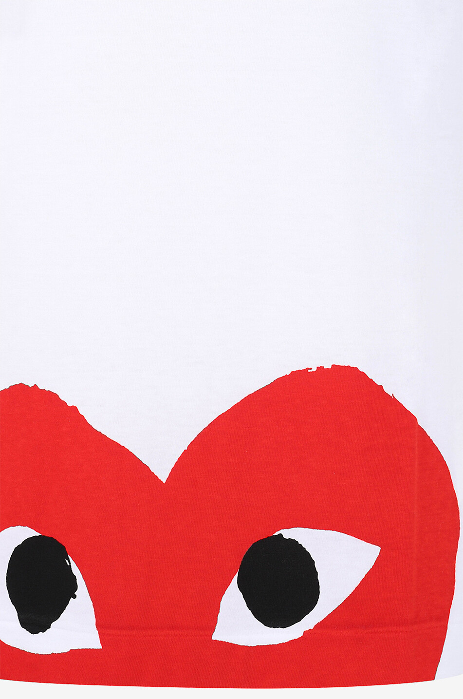 COMME DES GARCONS PLAY T-shirt manches courtes imprimé et brodé coeur Red Heart Homme BLANC 3