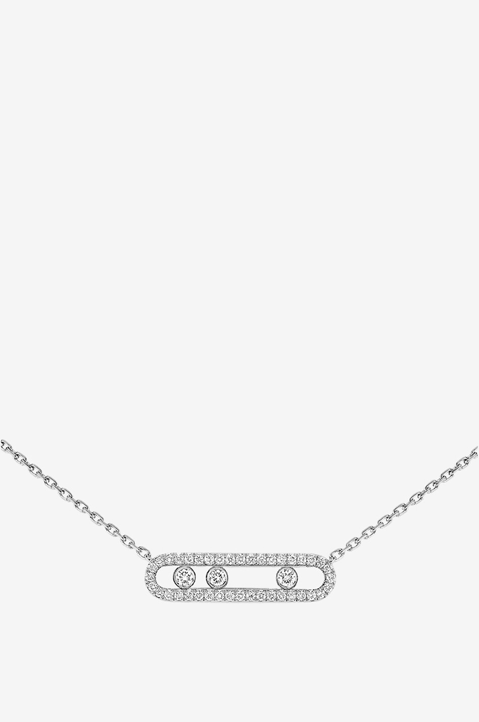 MESSIKA Collier en or blanc et diamants Baby Move Pavé Femme BLANC 1
