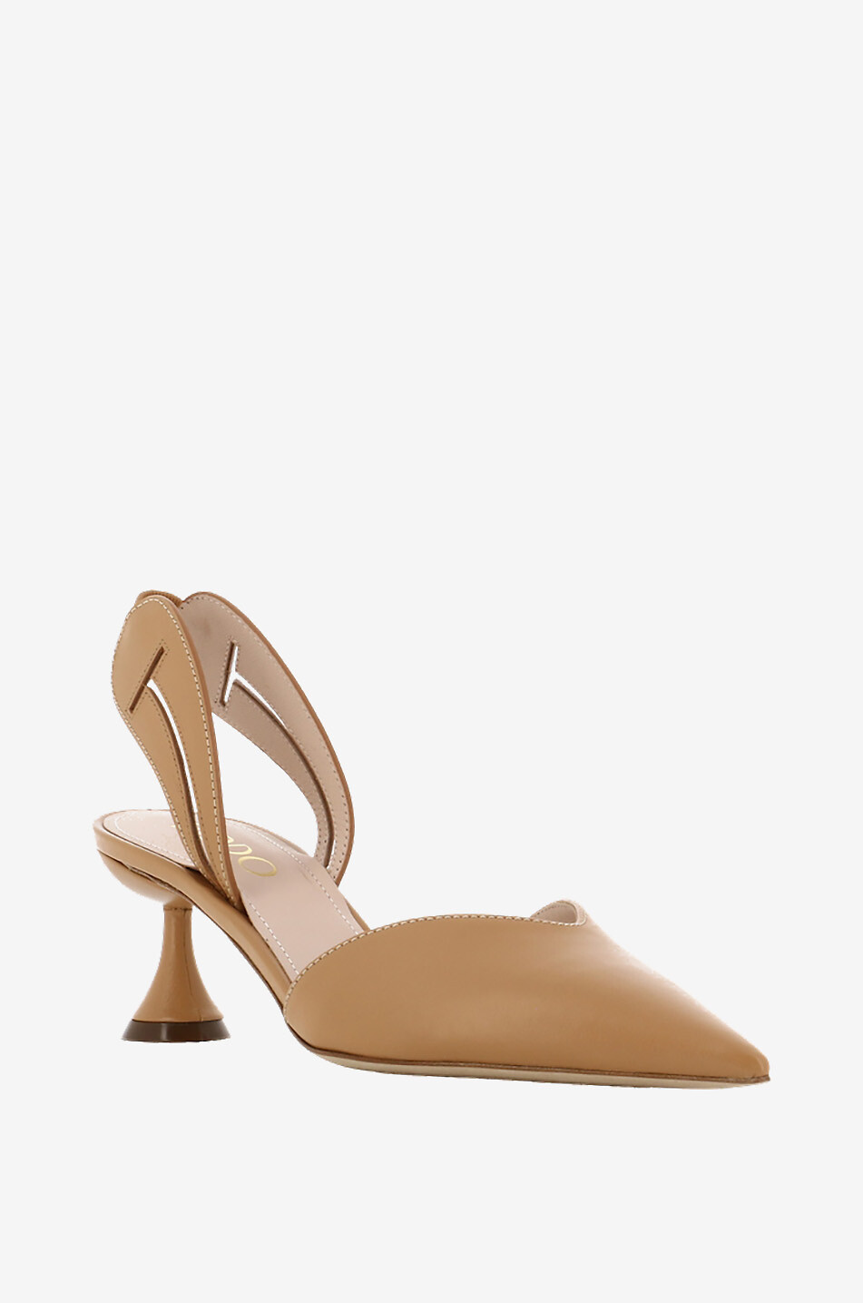 Aira 55 leather-heeled pumps