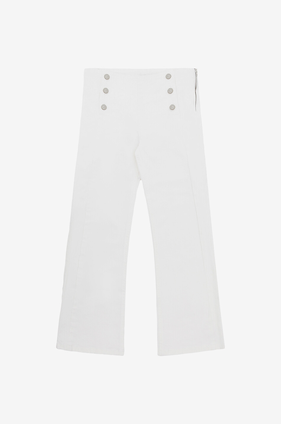 Jean fille évasé effet pantalon à pont