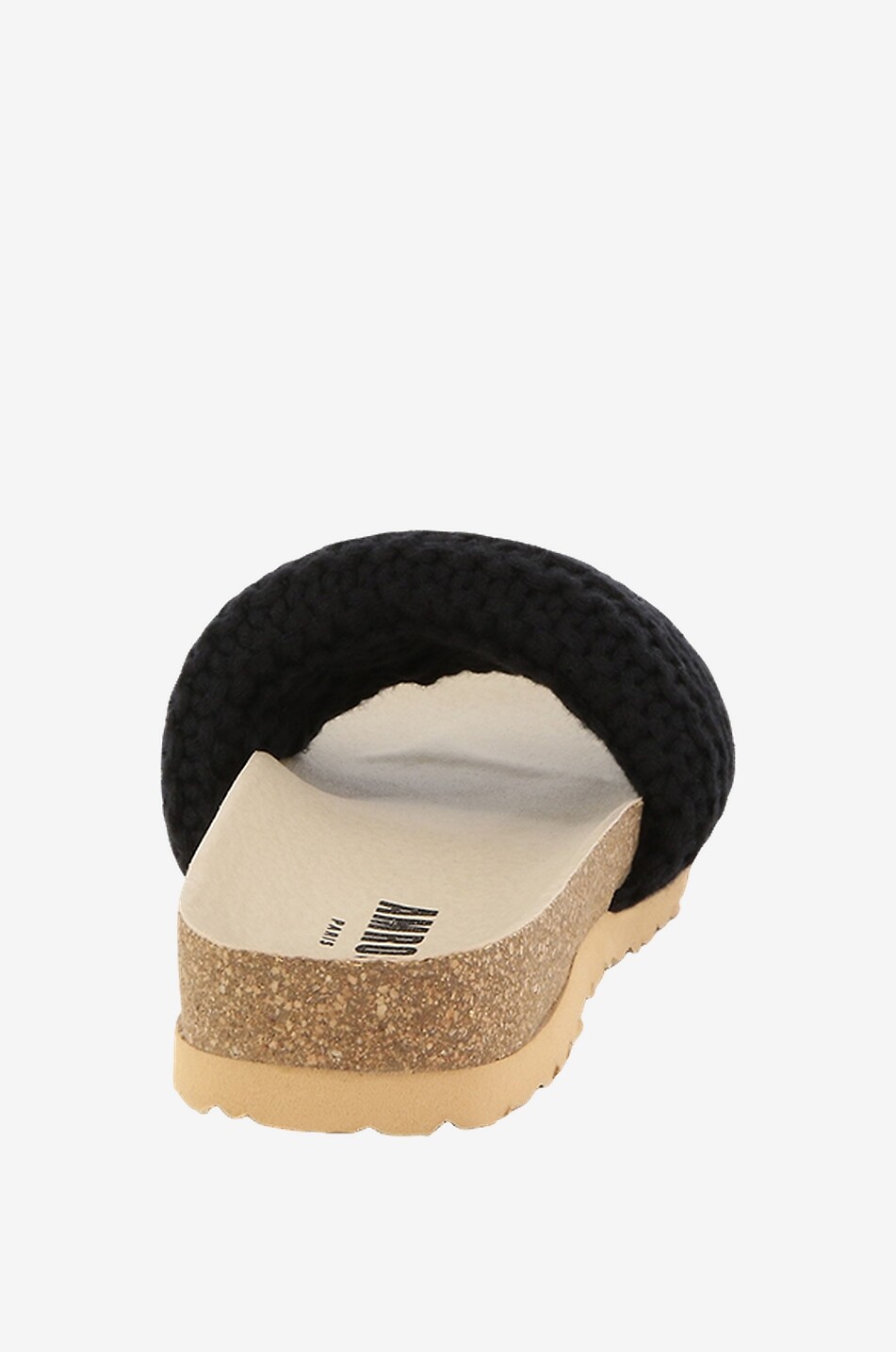 Mules plates en maille de coton et de laine Minimalist