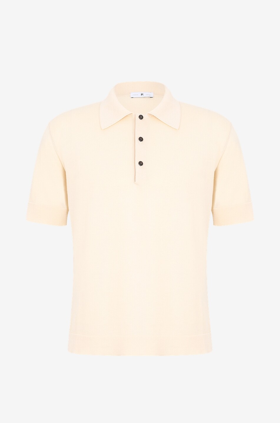 Kurzärmliges Polohemd aus Baumwolle und Seide