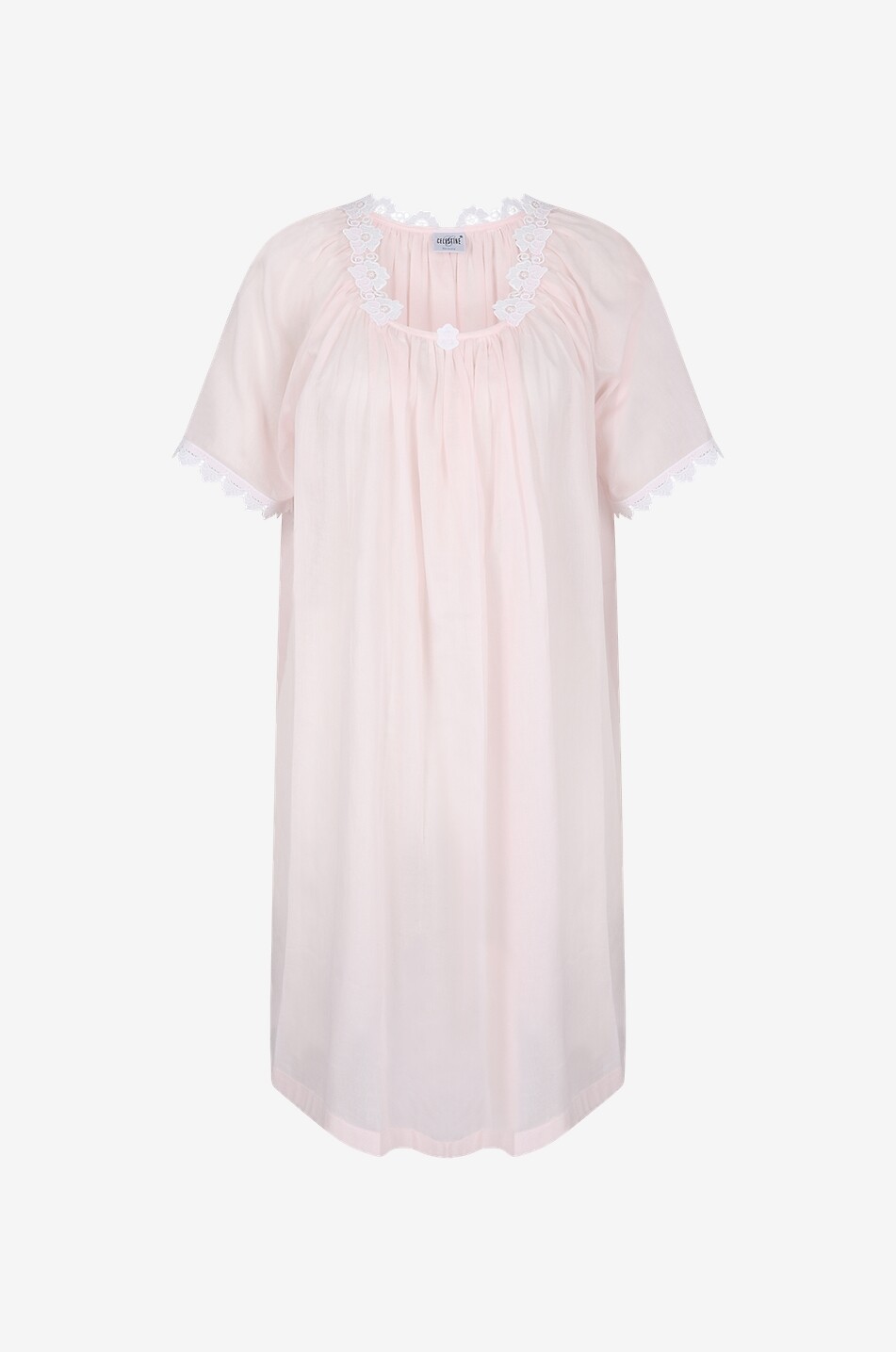 CELESTINE Chemise de nuit en coton Kiana Femme ROSE CLAIR 1