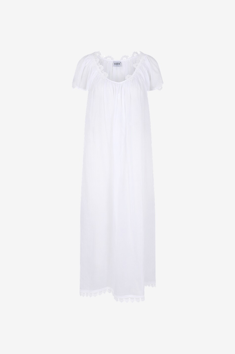 CELESTINE Chemise de nuit en coton Kiana Femme BLANC 1