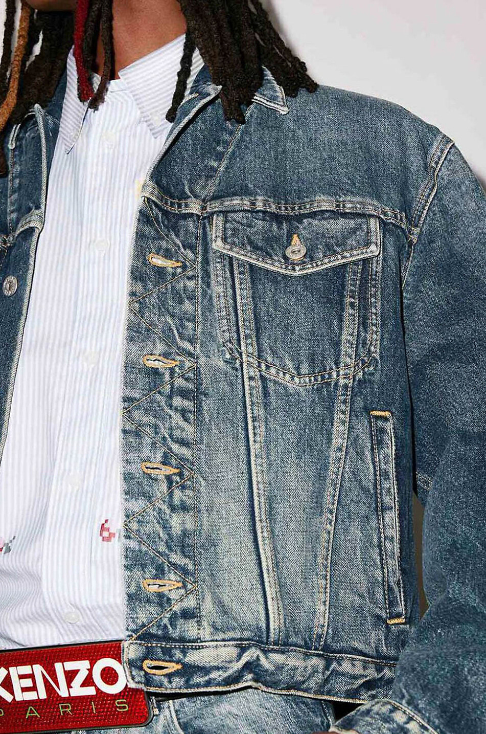 Jeansjacke Trucker Medium Stone