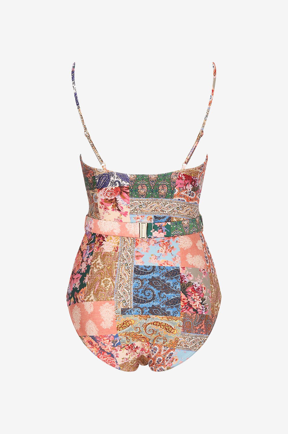 ZIMMERMANN Maillot de bain imprimé patchwork Devi Plunge V Wire Femme MULTICOLORE 2