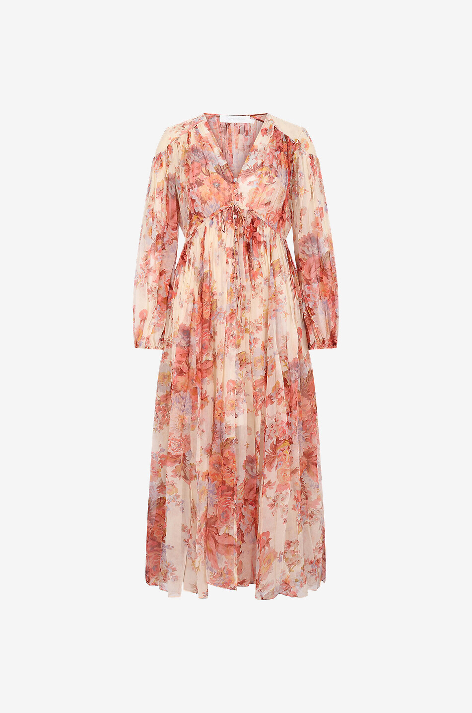 ZIMMERMANN Robe asymétrique en soie fleurie Devi Gathered Femme MULTICOLORE 1