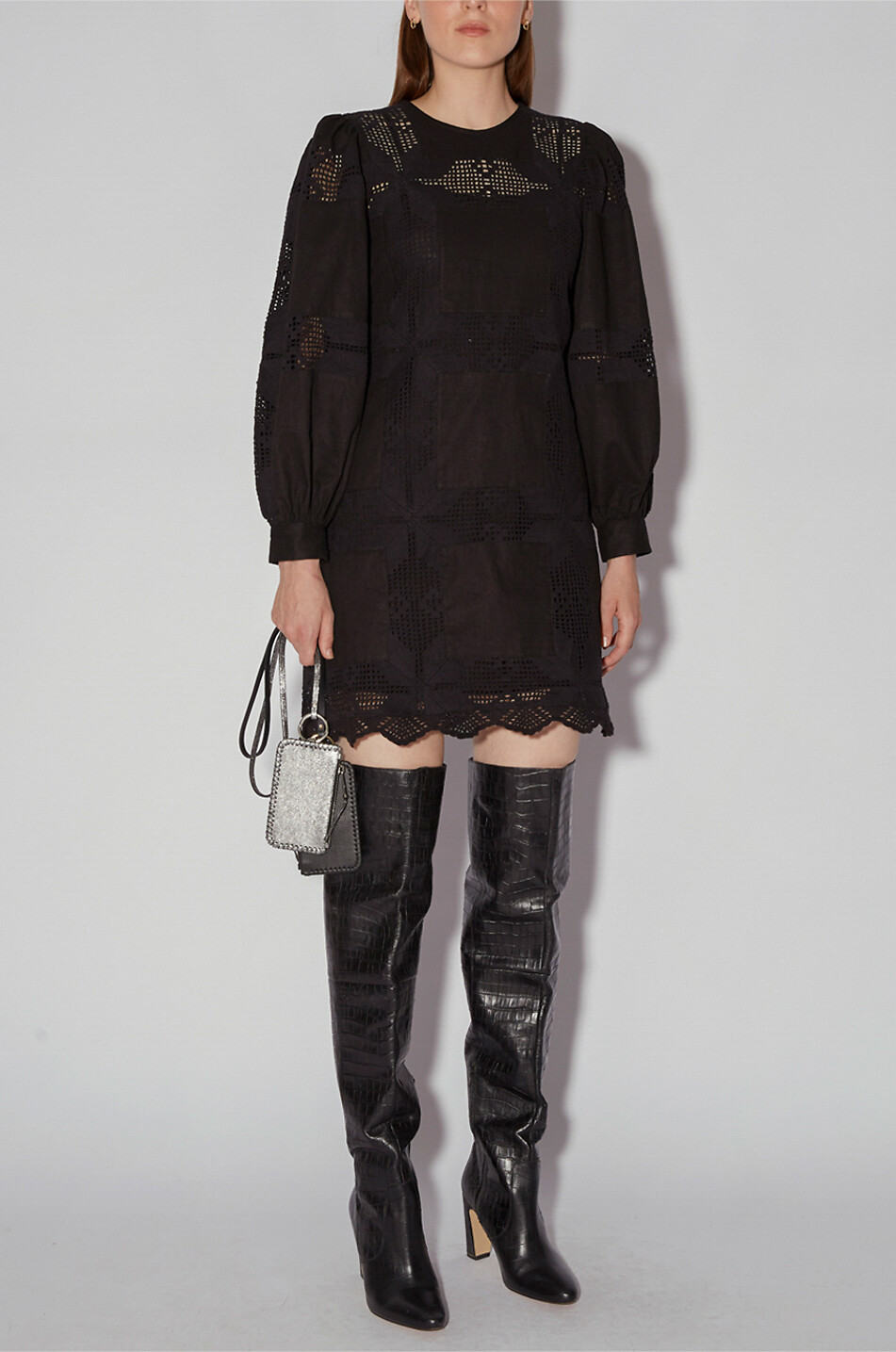Robe courte en lin et coton Arti