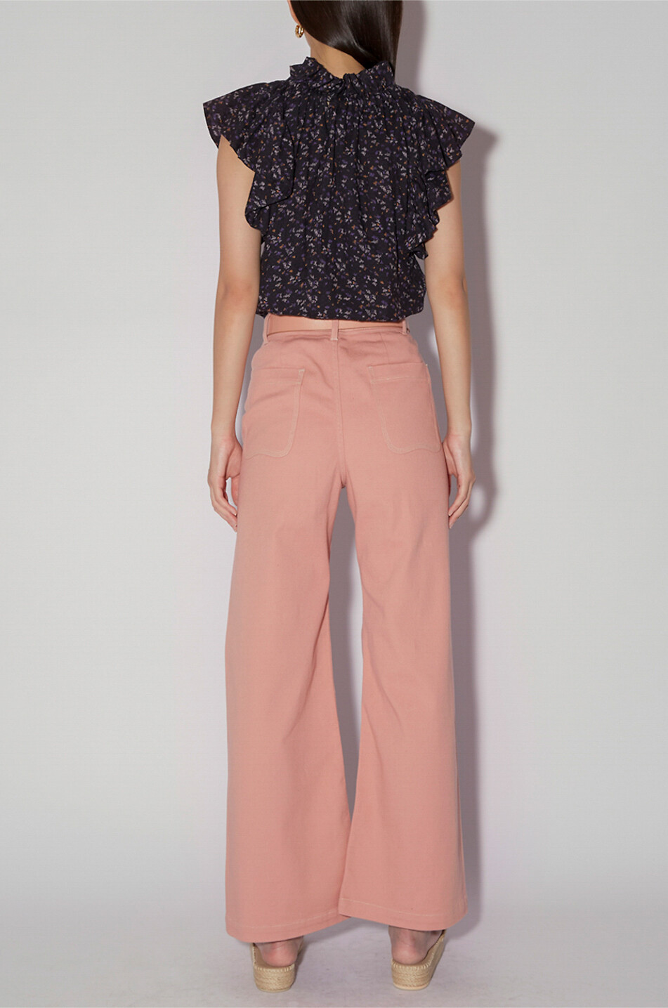 Top sans manches en coton Pansy