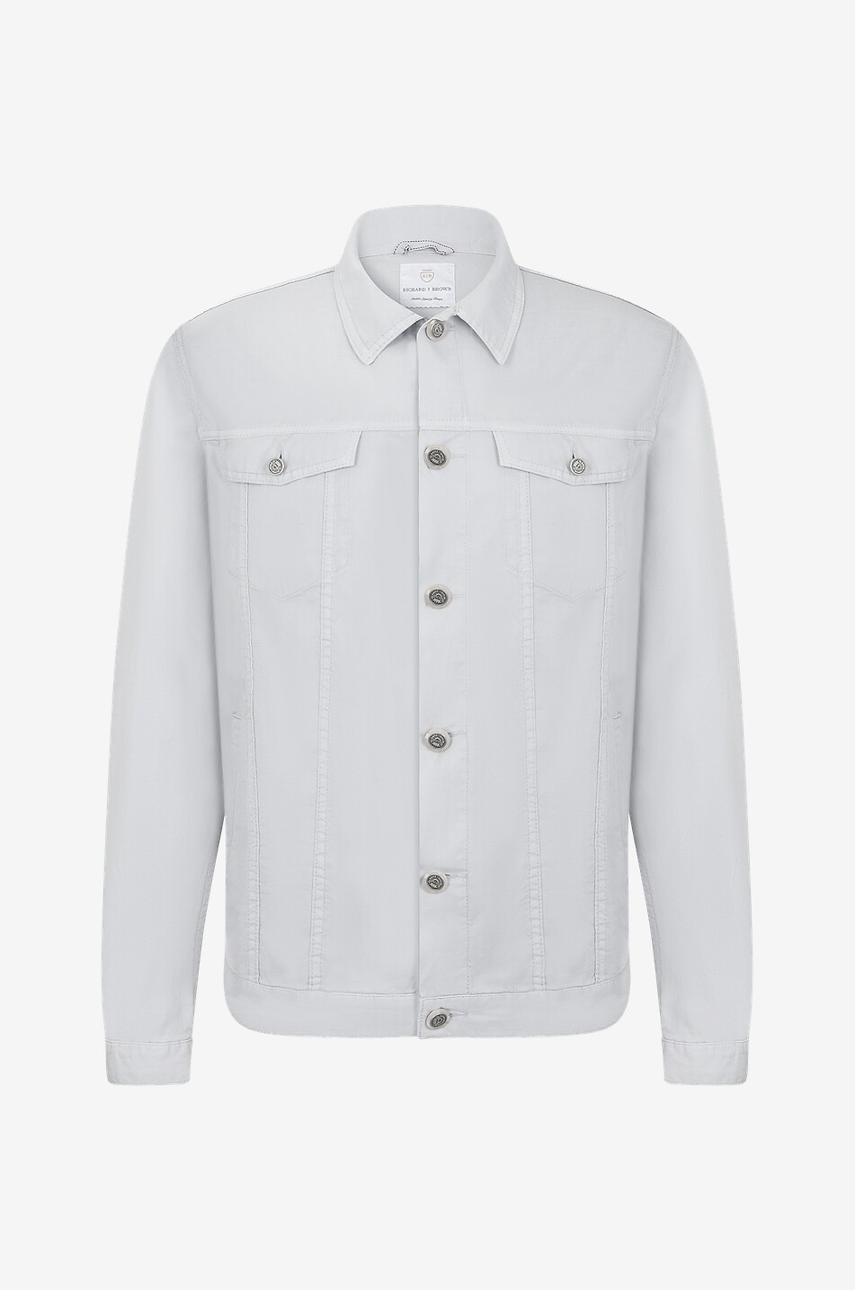 RICHARD J. BROWN Veste chemise en lyocell mélangé Steve Homme GRIS CLAIR 1