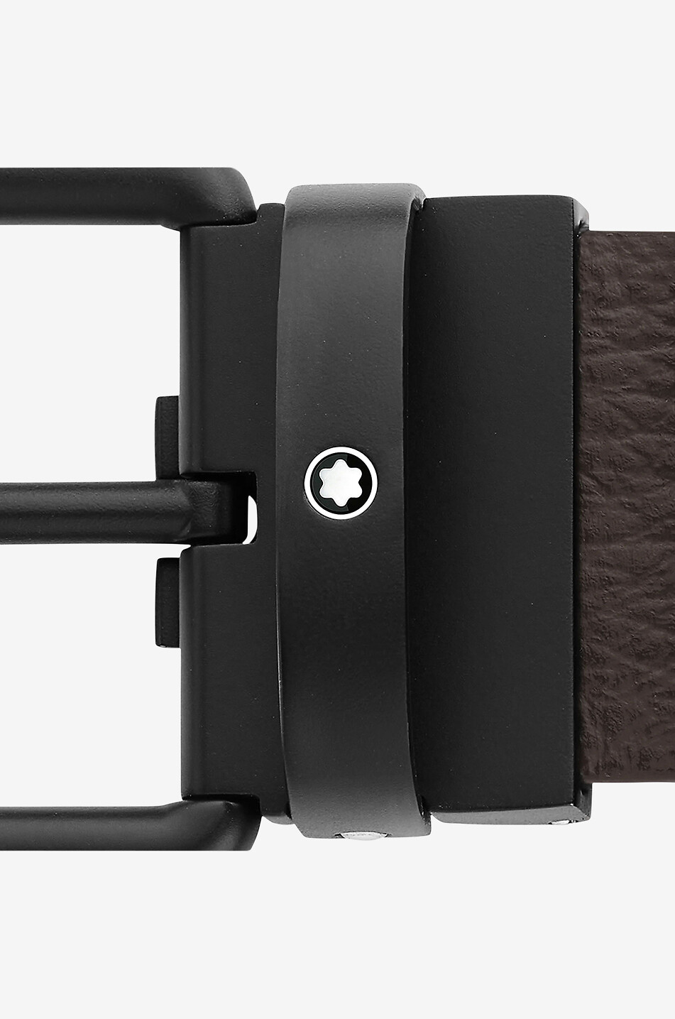MONTBLANC Reversible grained and smooth leather belt - 35 mm Men BLACK 4