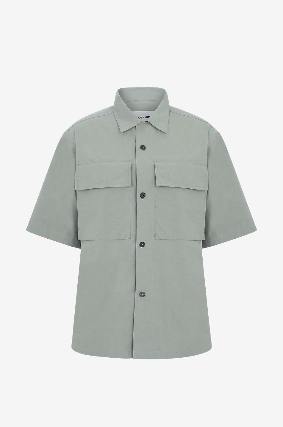 JIL SANDER Kurzarm-Hemd aus Baumwollpopeline Herren KHAKI 1