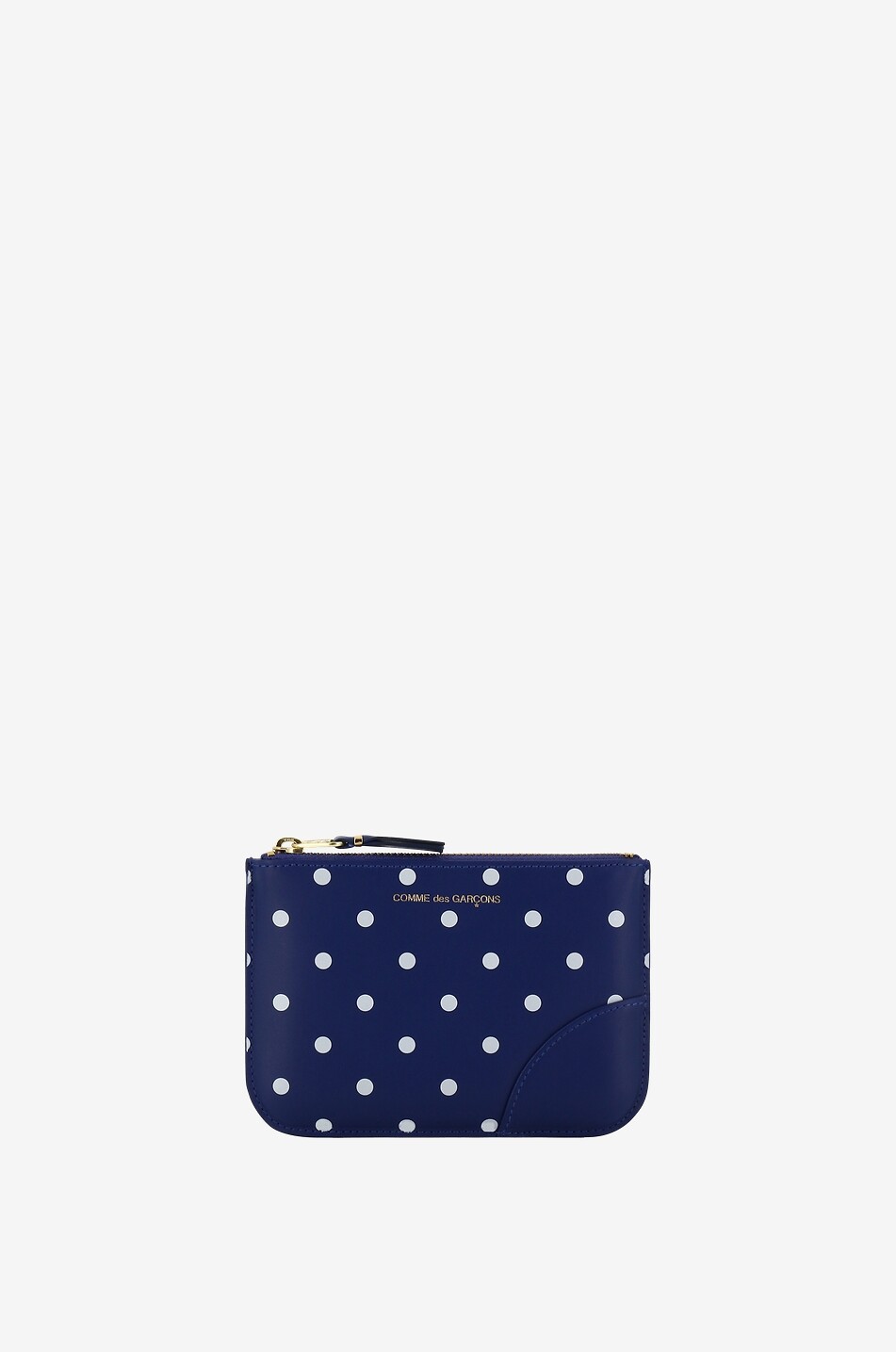 COMME DES GARCONS PLAY Mäppchen aus Glattleder Polka Dots Printed Damen DUNKELBLAU 1