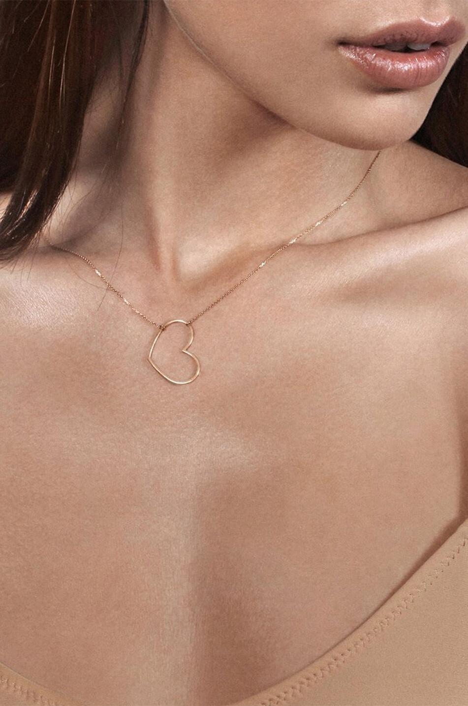 VANRYCKE Angie pink gold necklace with heart pendant Women PINK 2