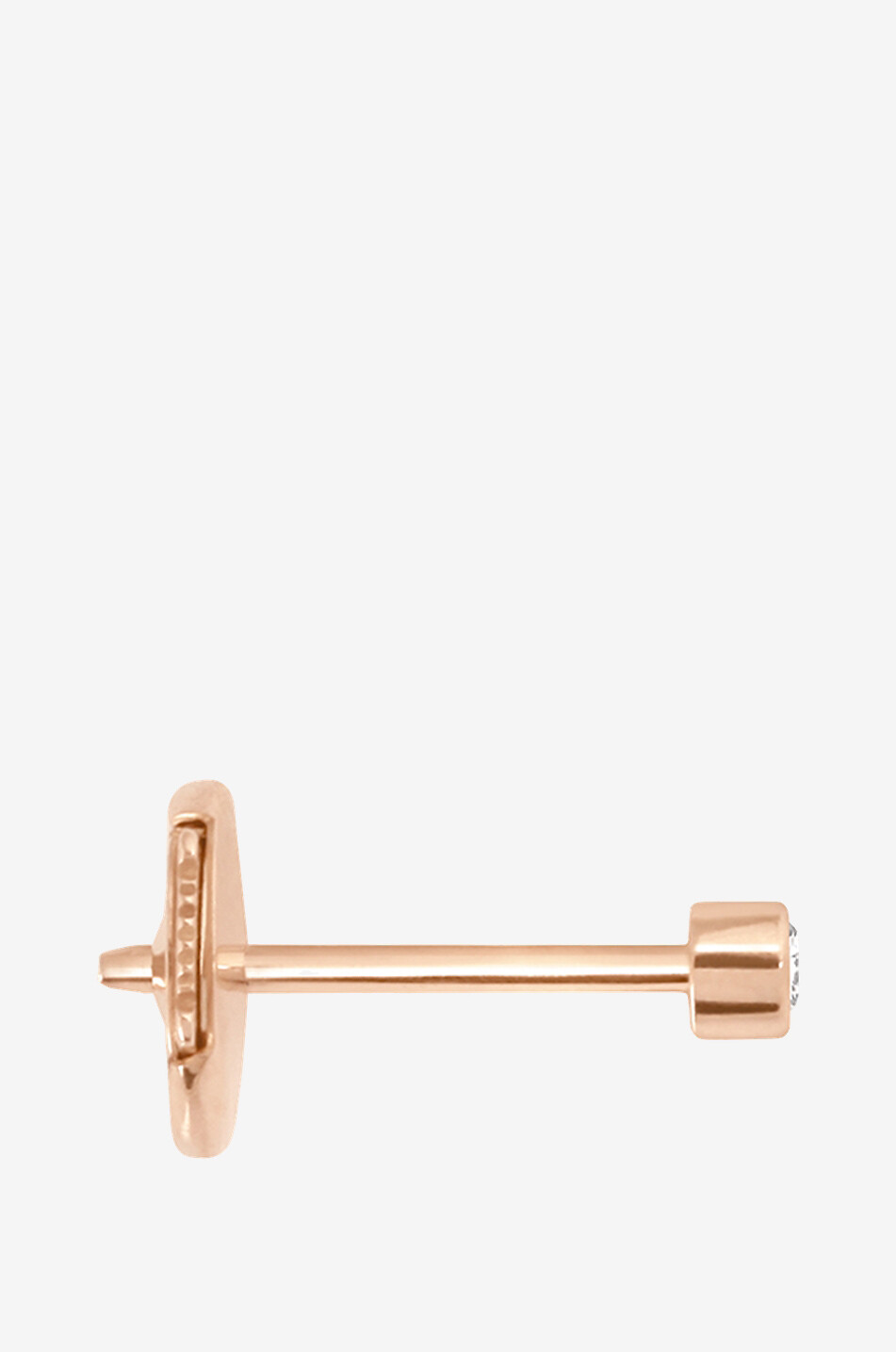 VANRYCKE Mono clou d'oreilles en or rose et diamant One Femme ROSE 3