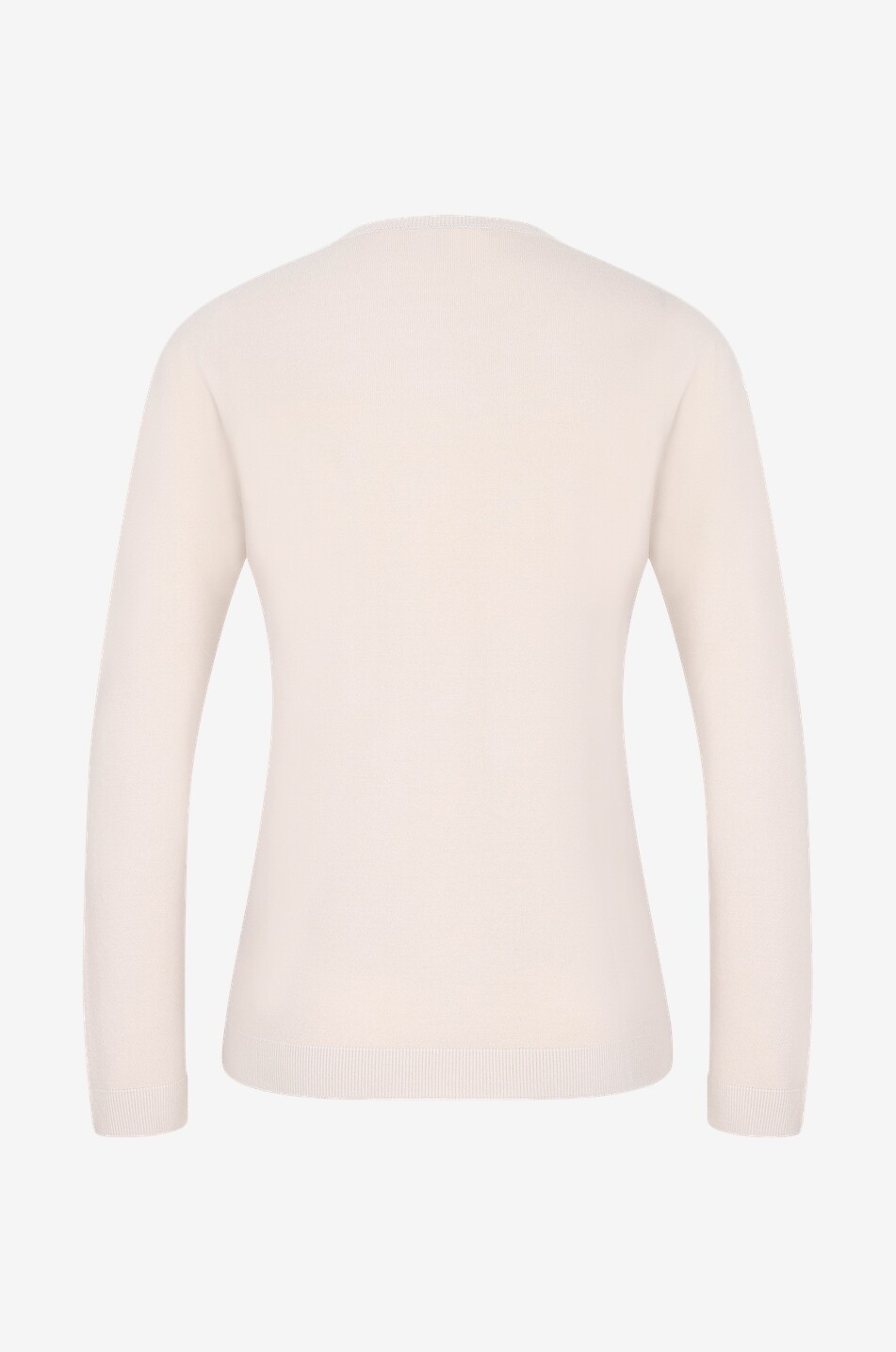 BONGENIE Pull fin ajusté en laine à col rond Femme BEIGE 2