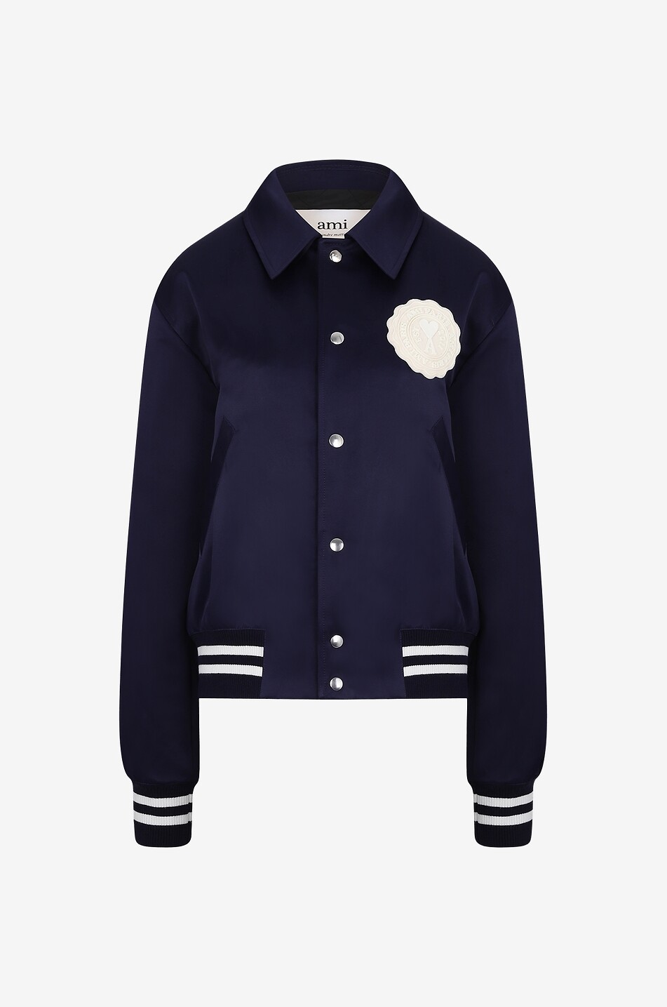 AMI Teddy-Jacke mit Aufnäher Ami de Coeur Damen DUNKELBLAU 1