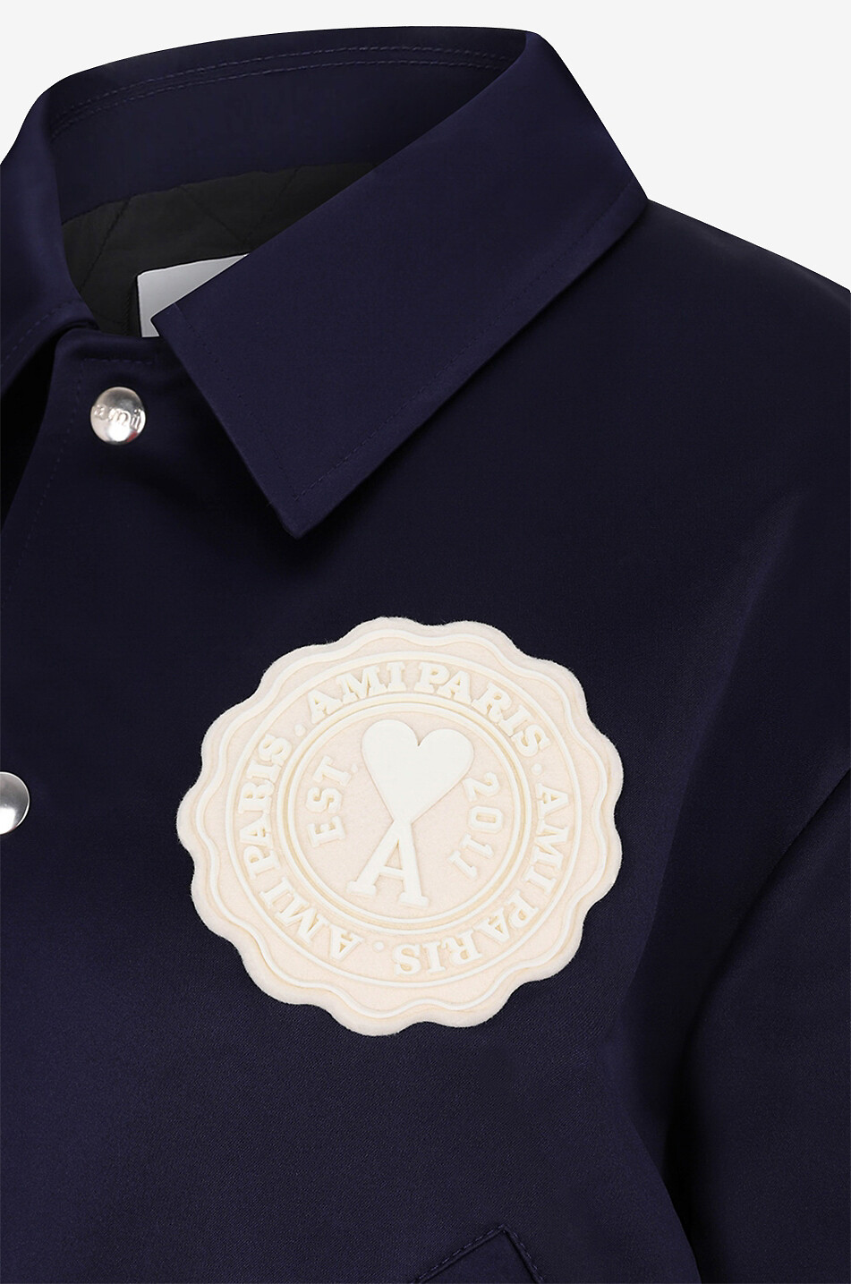 AMI Teddy-Jacke mit Aufnäher Ami de Coeur Damen DUNKELBLAU 3