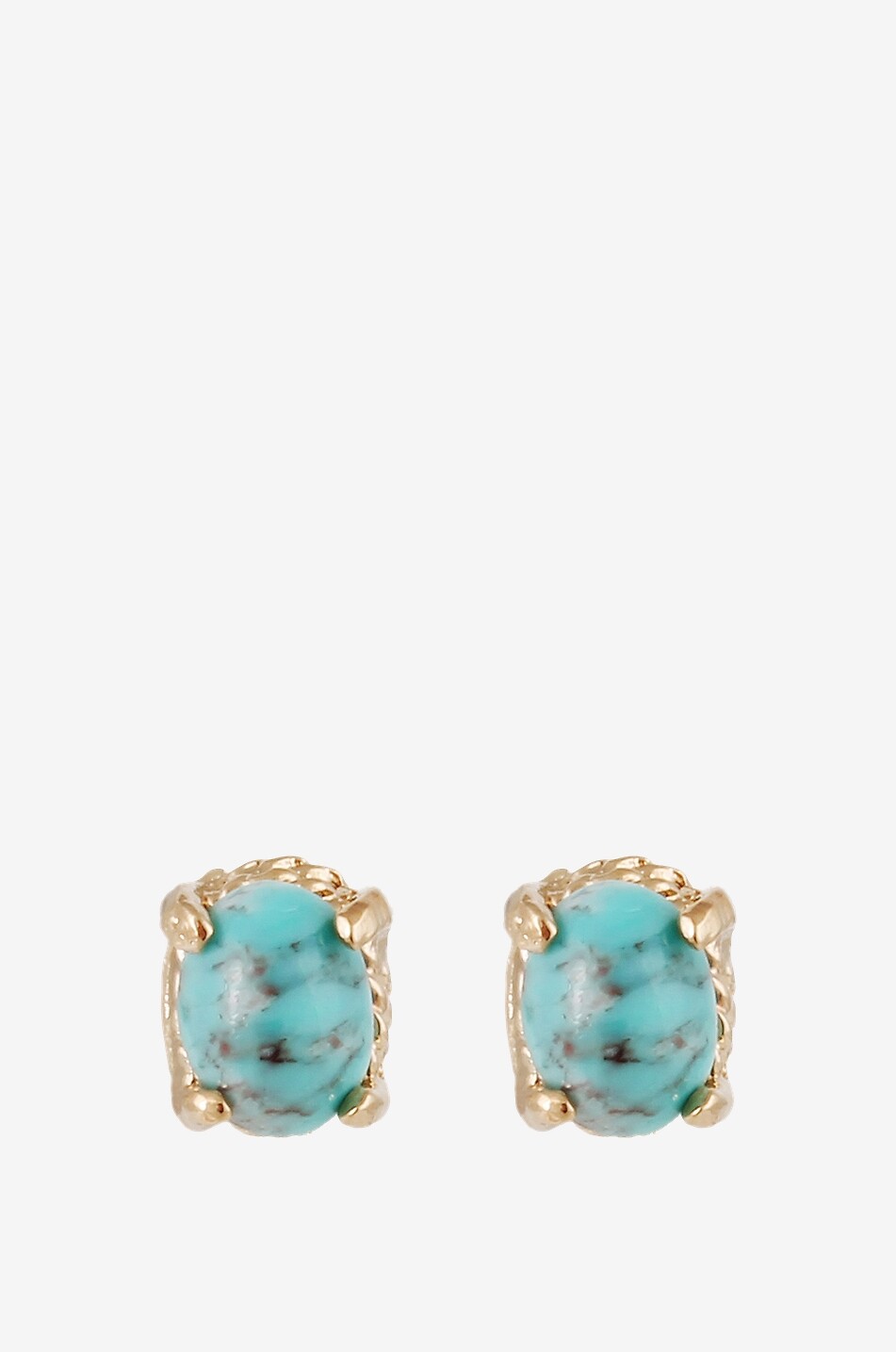 GAS BIJOUX Lucce cabochon adorned stud earrings Women BLUE 1