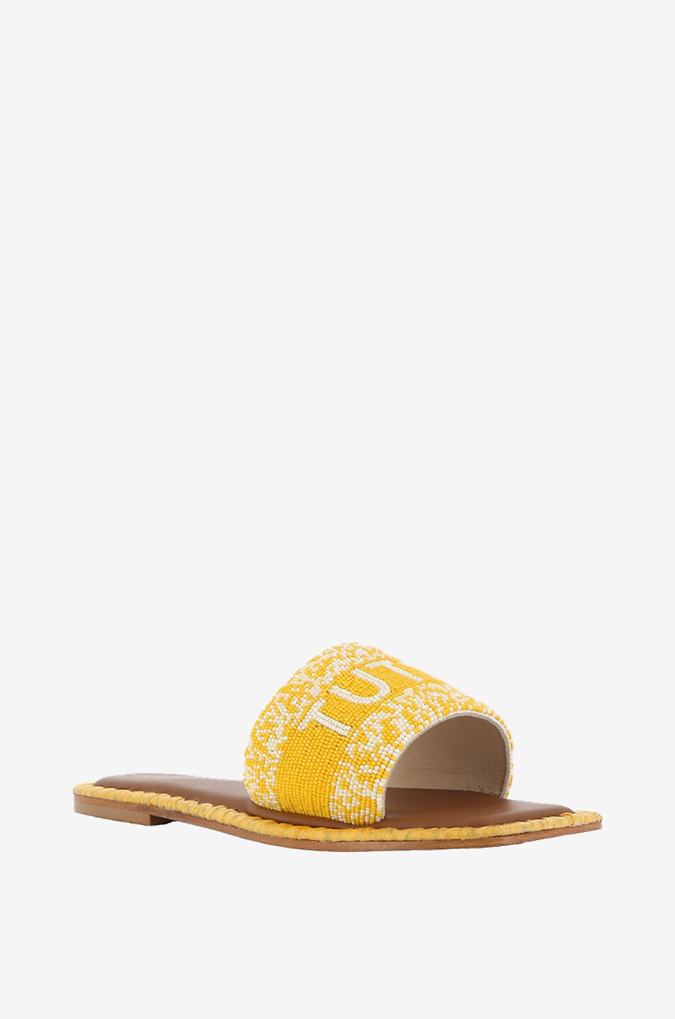 Mules plates en perles de verre Tutto Bene