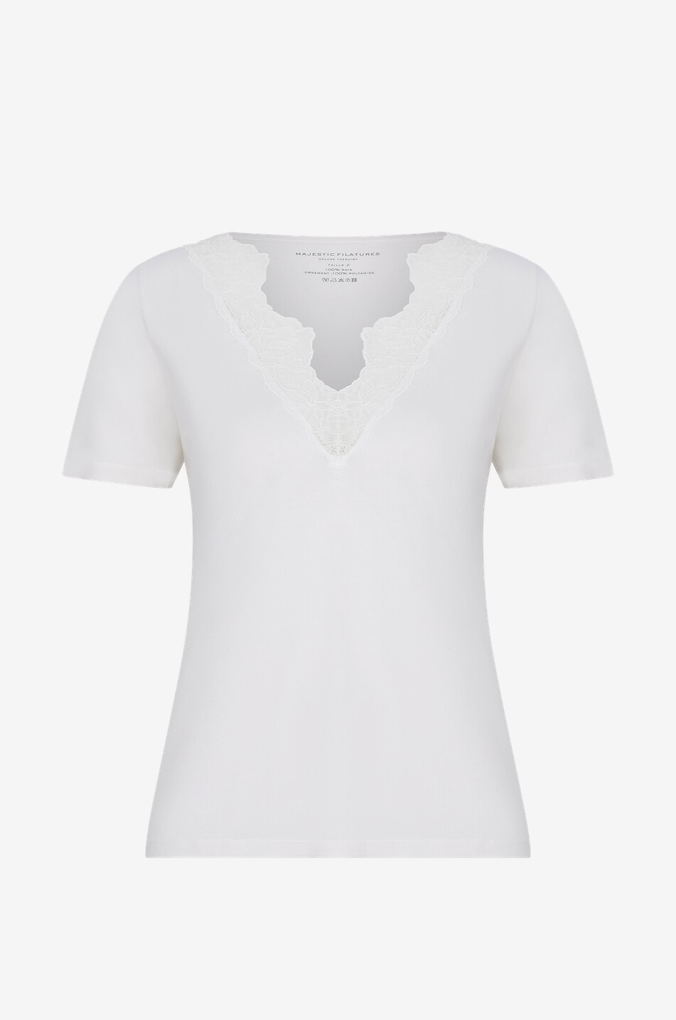 Silk short-sleeved T-shirt