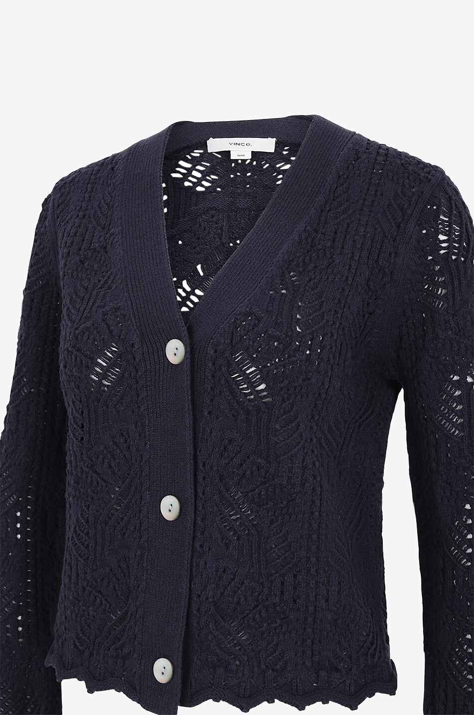 Cardigan ajusté boutonné en coton