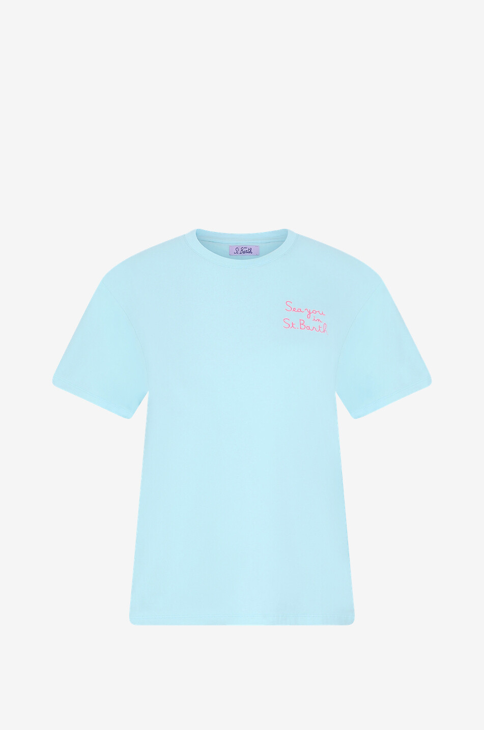 MC2 SAINT BARTH Kurzärmeliges T-Shirt aus Baumwolle Emilie Damen HELLBLAU 1
