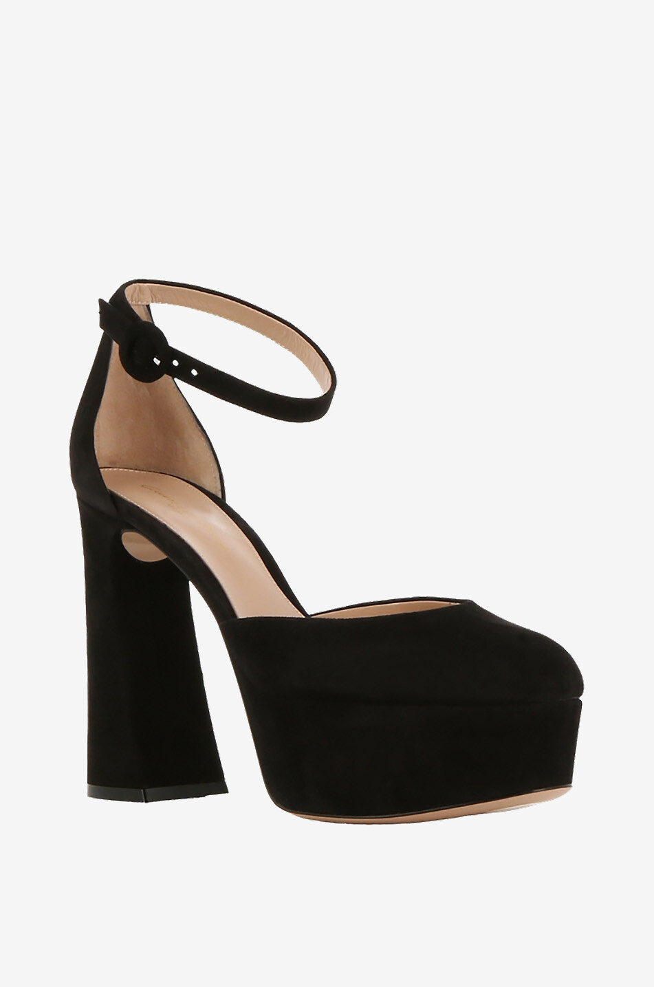 GIANVITO ROSSI Plateau-Pumps aus Wildleder Holly d'Orsay 120/40 Damen SCHWARZ 1