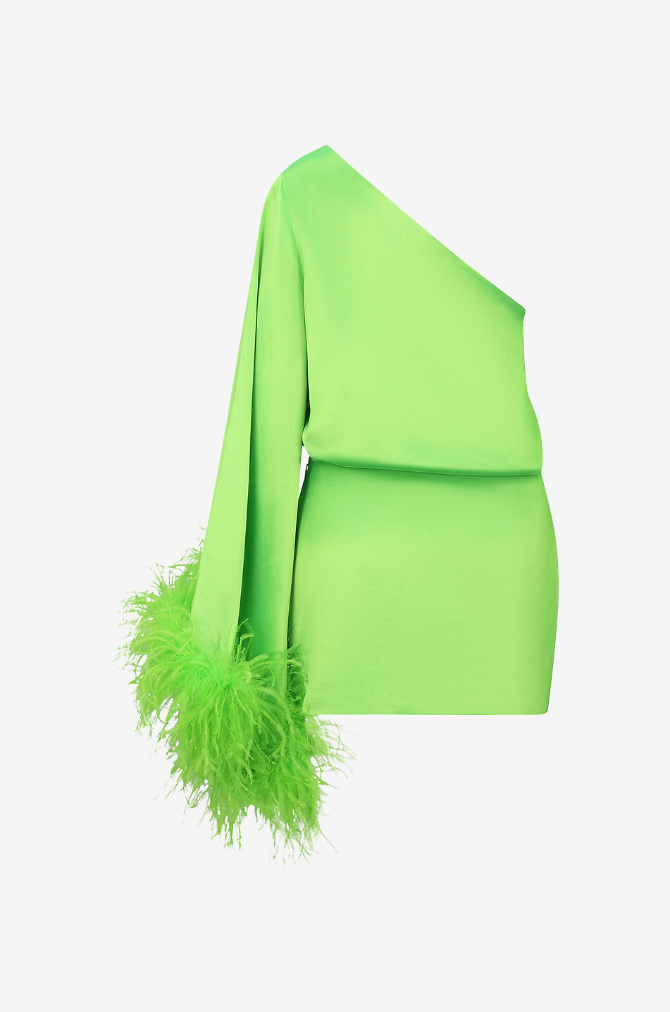 RETROFETE Allegra asymmetric satin dress Women LIGHT GREEN 2