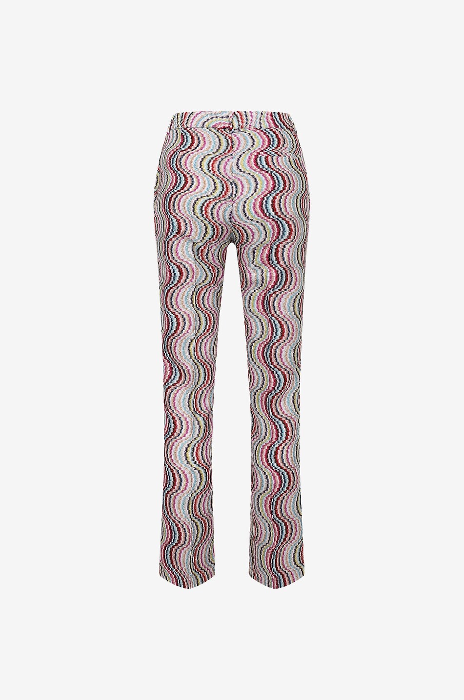 Wavy Lurex cropped straight leg trousers