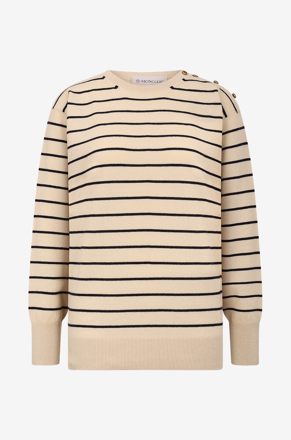 Pull mariniere boxy en laine et cachemire MONCLER Bongenie