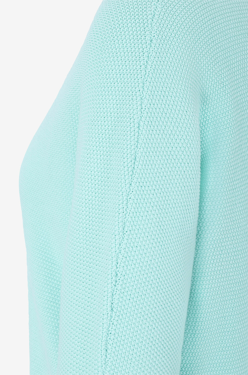 BONGÉNIE Pull point de riz à col V en coton biologique Femme VERT CLAIR 3