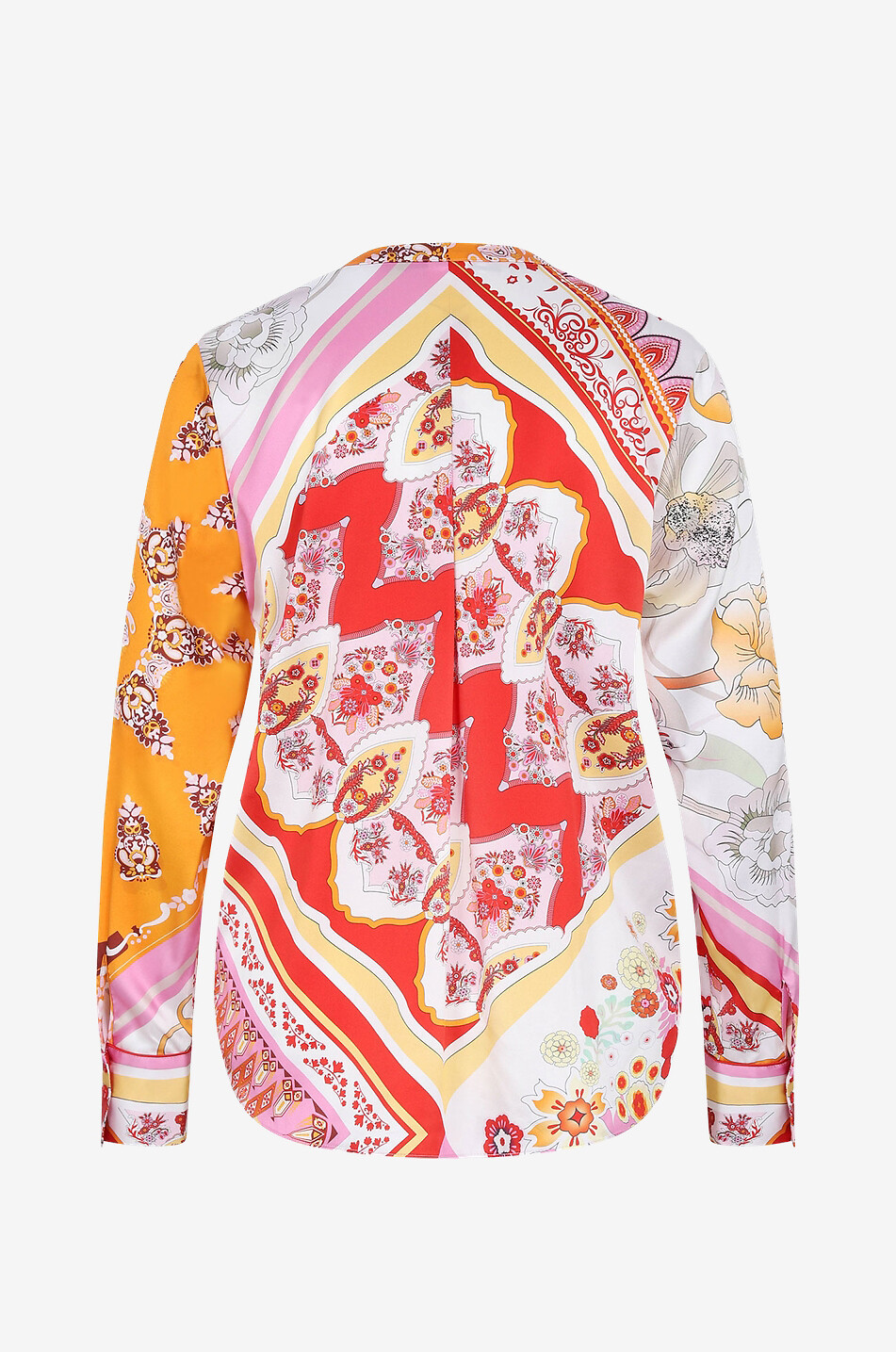 HERZEN'S ANGELEGENHE Langärmelige Bluse aus Seide mit Patchwork-Print Damen BUNT 2