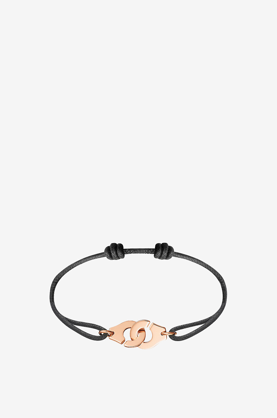 Menottes R12 pink gold cord bracelet