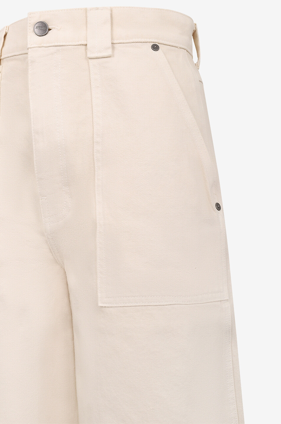 KHAITE Hewey cropped wide-leg high-rise jeans Women WHITE 3