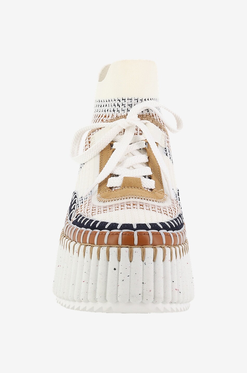 CHLOE Nama high-top wedge knit sneakers Women MULTI COLOURED 2