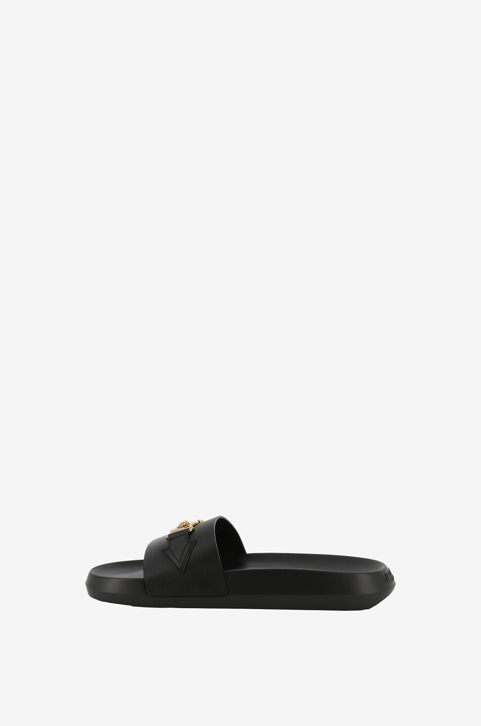 VERSACE Medusa Biggie smooth leather pool slides Men Colourless 3