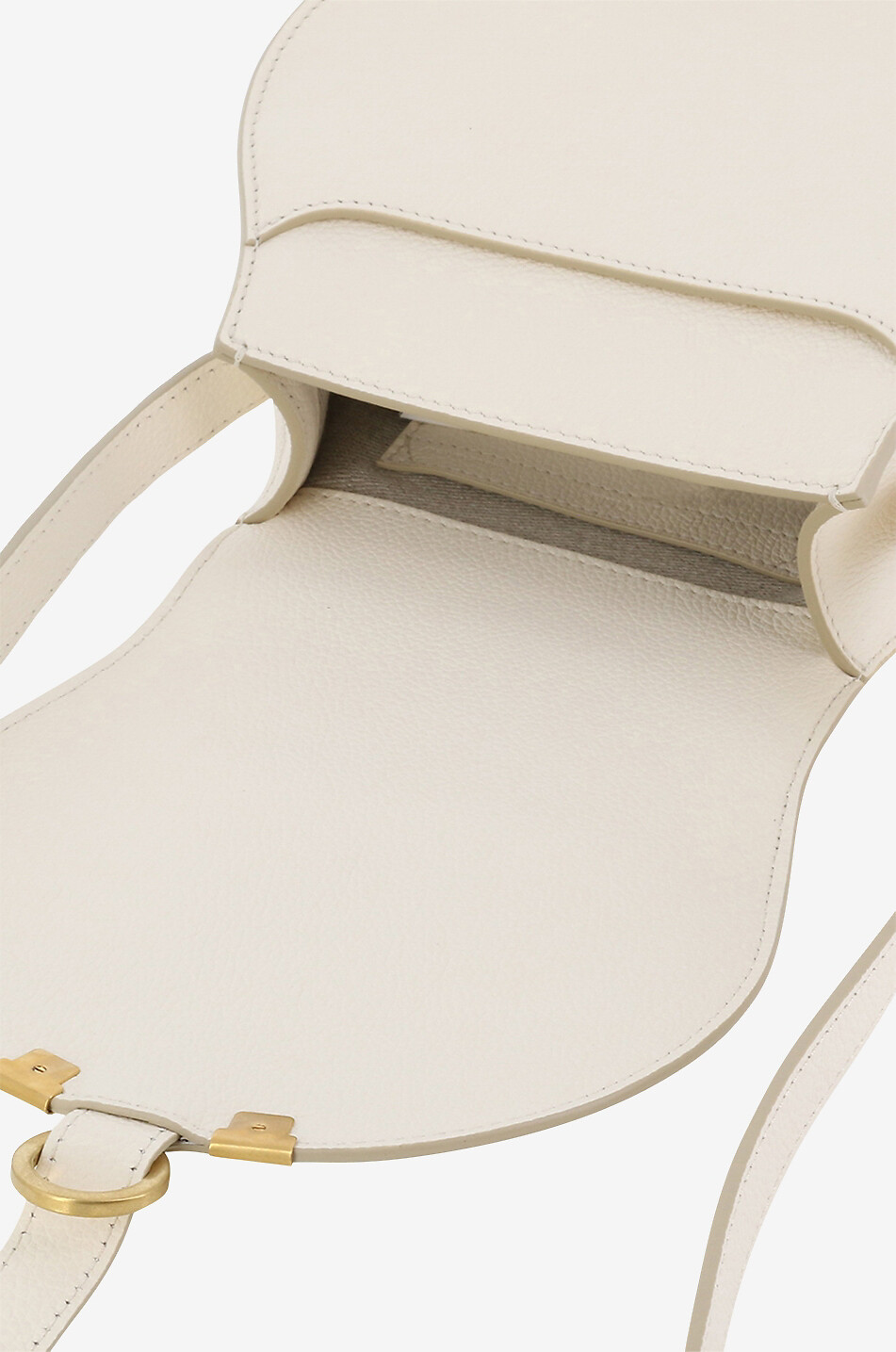 CHLOE Marcie Small grained leather shoulder bag Women WHITE 5