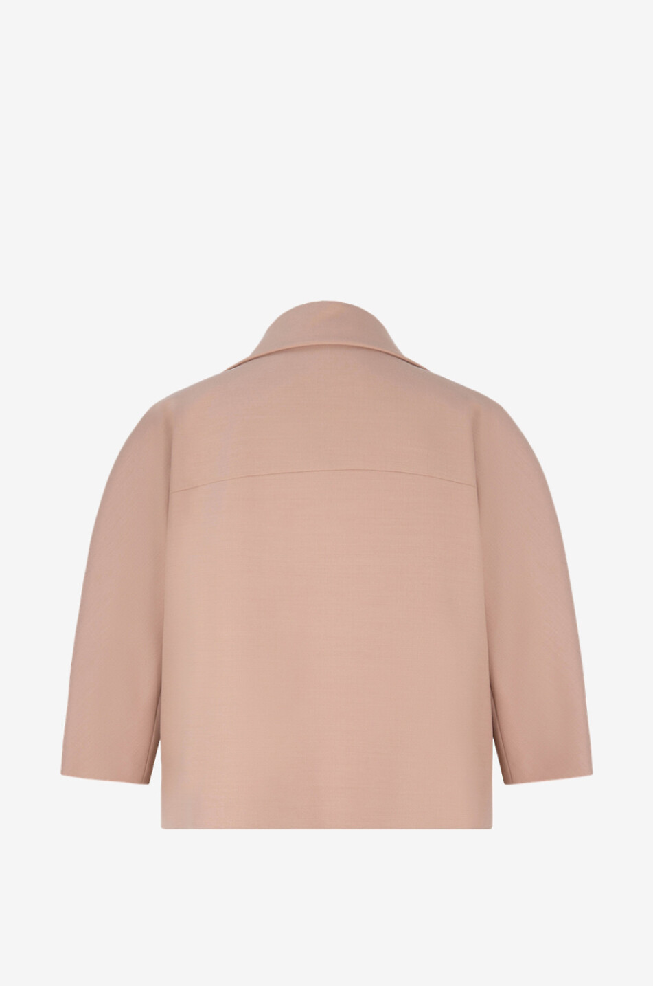 Blazer boxy en laine à manches trois-quarts