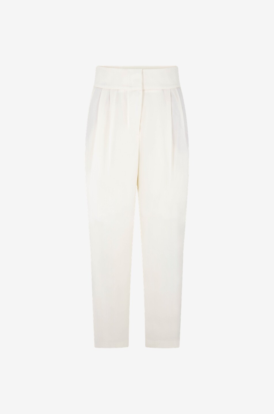 Verkürtze Karottenhose aus Wollgabardine