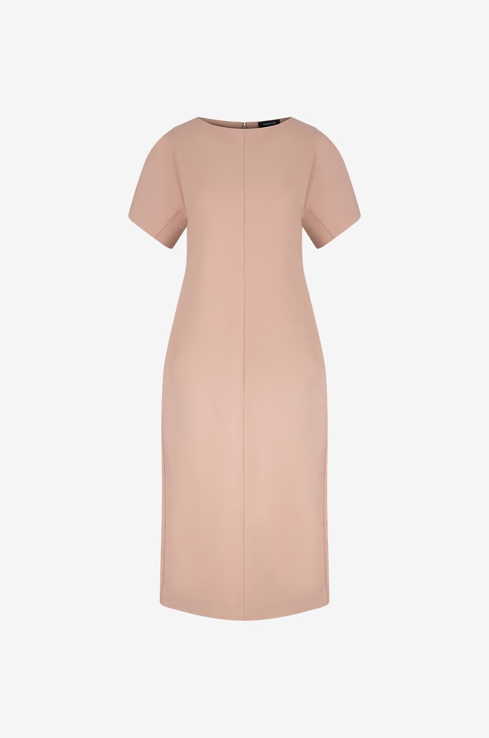 Wollmix-Etuikleid mit kurzen Ärmeln