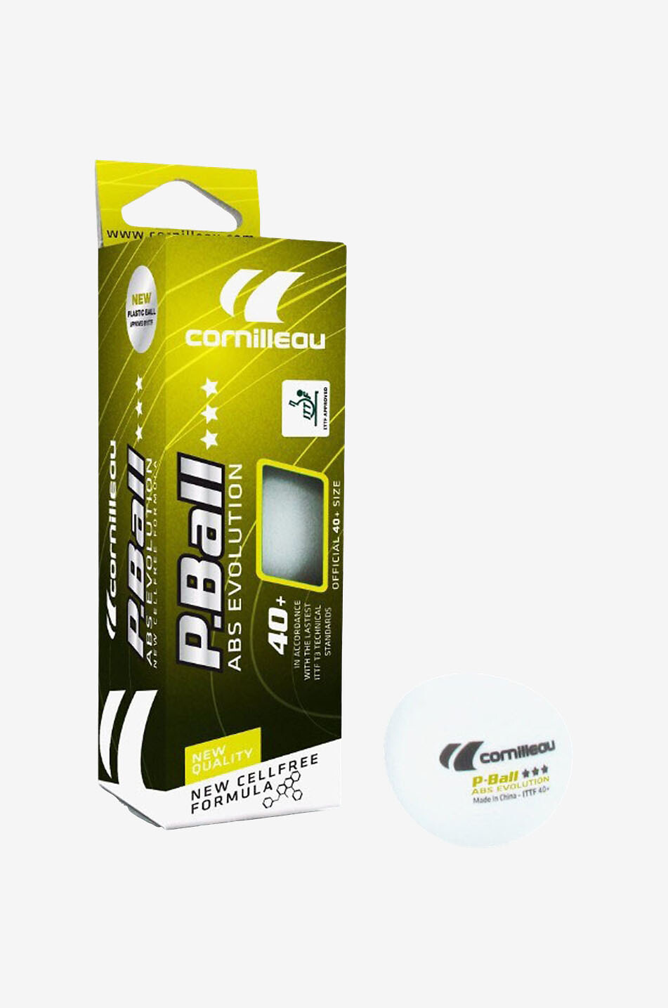Balles de ping-pong P-Ball Abs Evolution x 3