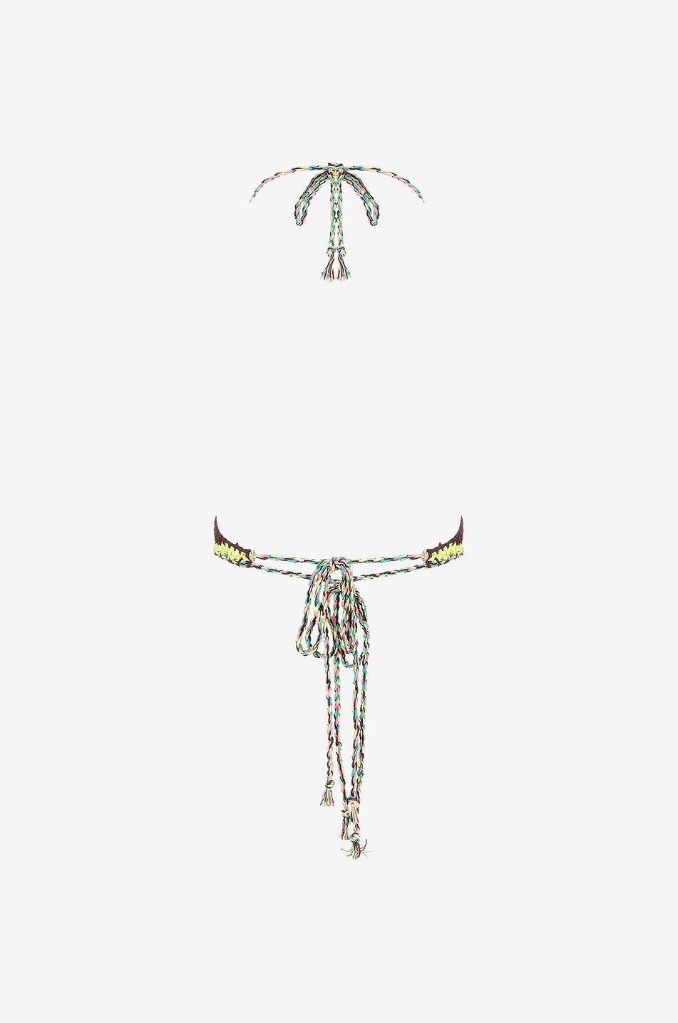 FRAME Haut de bikini crocheté Hot Pink Multi Femme MULTICOLORE 2