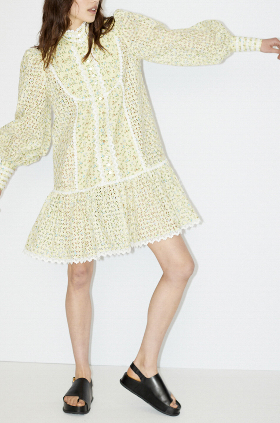 ALEMAIS Maeve embroidered mini dress in cotton Women MULTI COLOURED 3