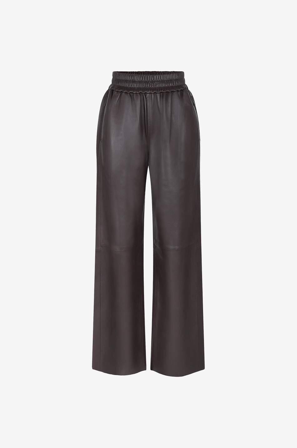 FRAME Baggy leather trousers Women BROWN 1