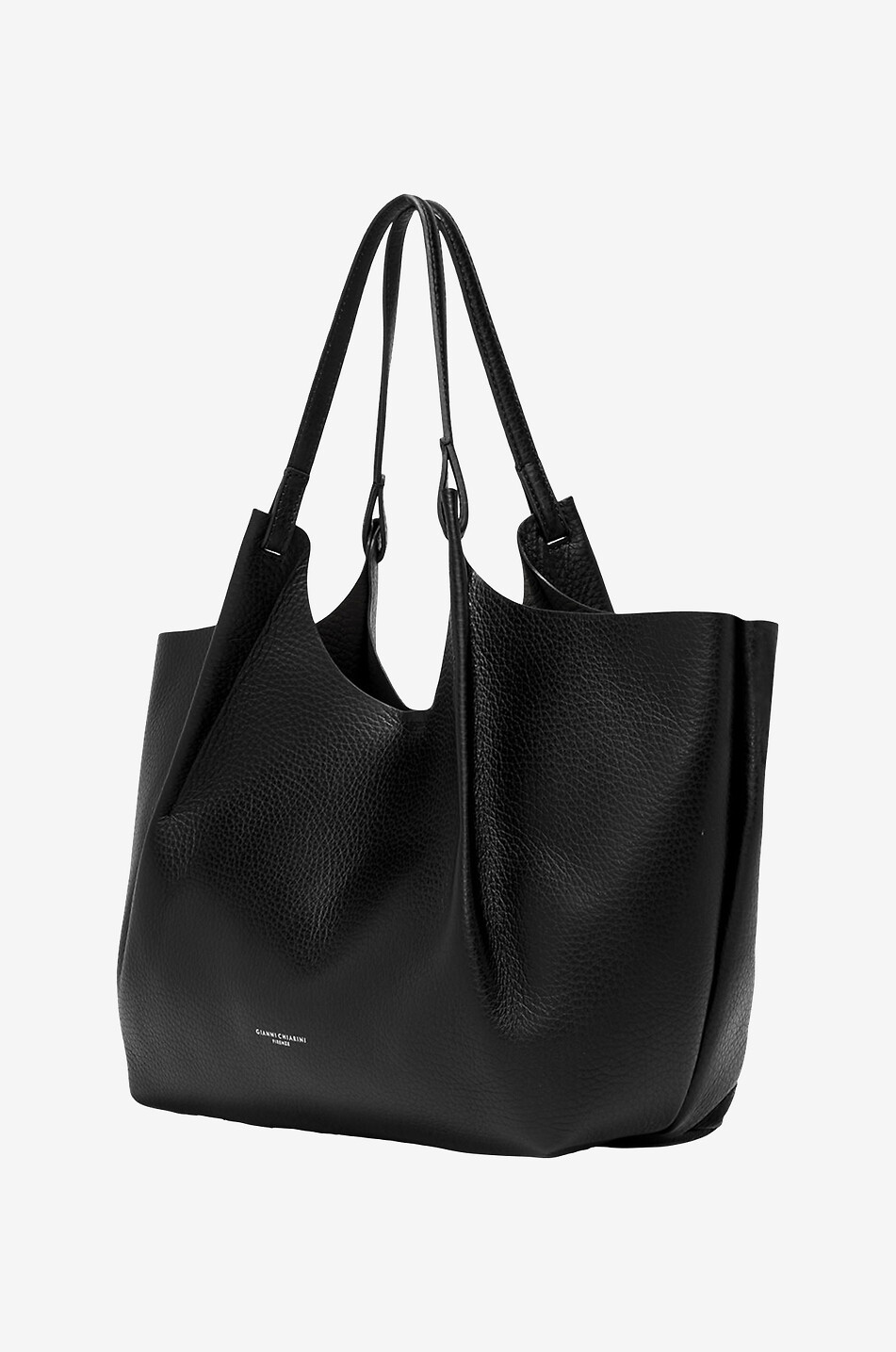 GIANNI CHIARINI Tasche aus genarbtem Leder Dua Damen SCHWARZ 3